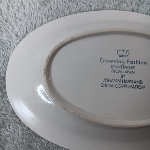 Johann Haviland Crowning Fashion Golden Band Vintage Gravy Boat with Underplate - Picture 6 of 12